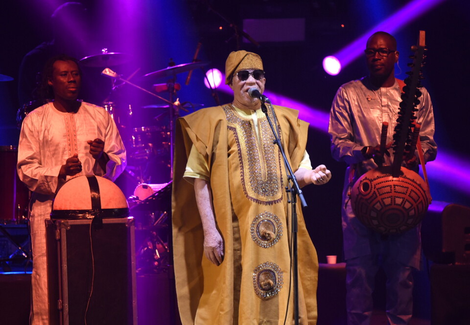 Malis Salif Keita under en konsert på Pirineos Sur-festivalen nord i Spania i sommer. I morgen står han på scenen på Cosmopolite i Oslo.